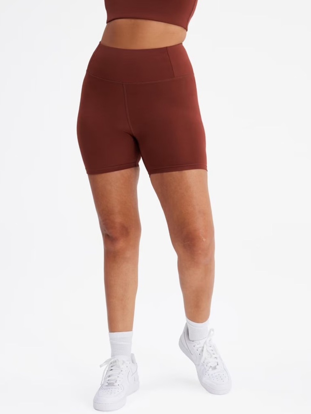 Girlfriend Collective High-Waist Rust / Mahogany Women’s Bike Shorts